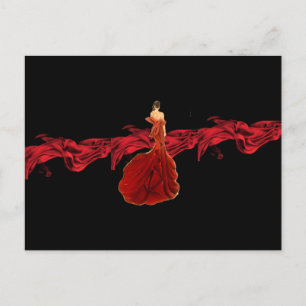 Lady in Red Postcard
