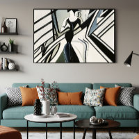 Lady in Silhouette Art Deco