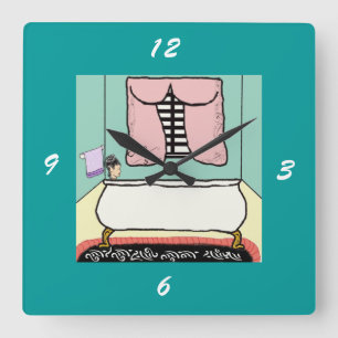 Lady in the bathtub Wall Clock