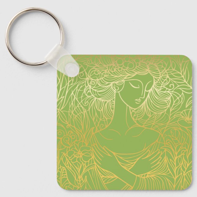 Lady in the Gardem Key Ring (Front)