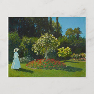 Lady in the Garden 1867 by Claude Monet Postcard
