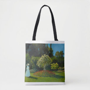 Lady in the Garden 1867 by Claude Monet Tote Bag