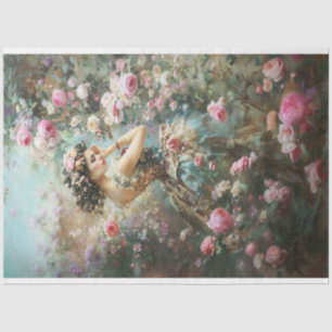 Lady in the garden 2 tissue paper