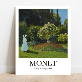 Lady in the garden by Claude Monet Poster