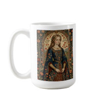 Lady in the garden, medieval illustration/renaissa