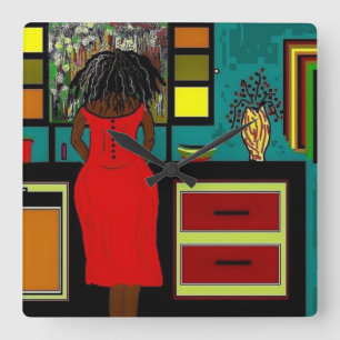 'LADY IN THE KITCHEN' CLOCK