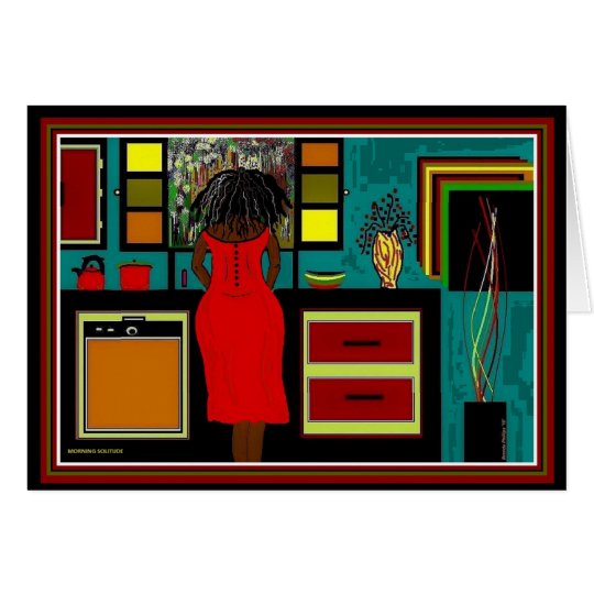 'LADY IN THE KITCHEN' Greeting Cards
