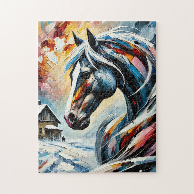 Lady in the Snow 250 Piece Puzzle (Vertical)