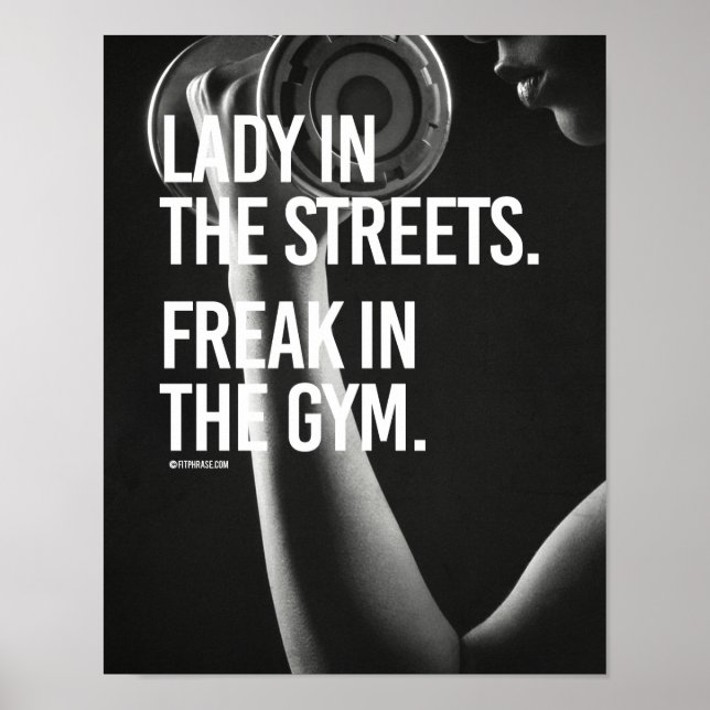 Lady in the streets - Freak in the gym -   Girl Fi Poster (Front)
