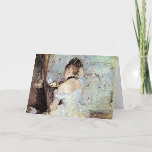 Lady in the Toilet by Berthe Morisot Card (Front)