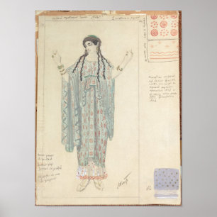 Lady-in-waiting costume design for Hippolytus Poster
