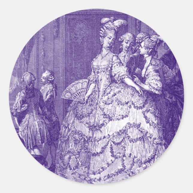 Lady in Waiting to Marie Antoinette Classic Round Sticker (Front)
