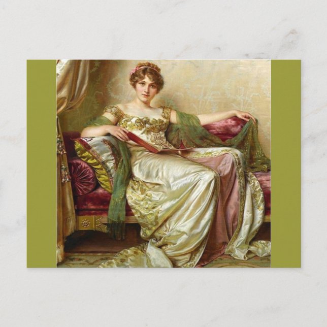 Lady in waiting - Vintage Motive Postcard (Front)