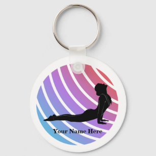 Lady in Yoga Pose  Keychain