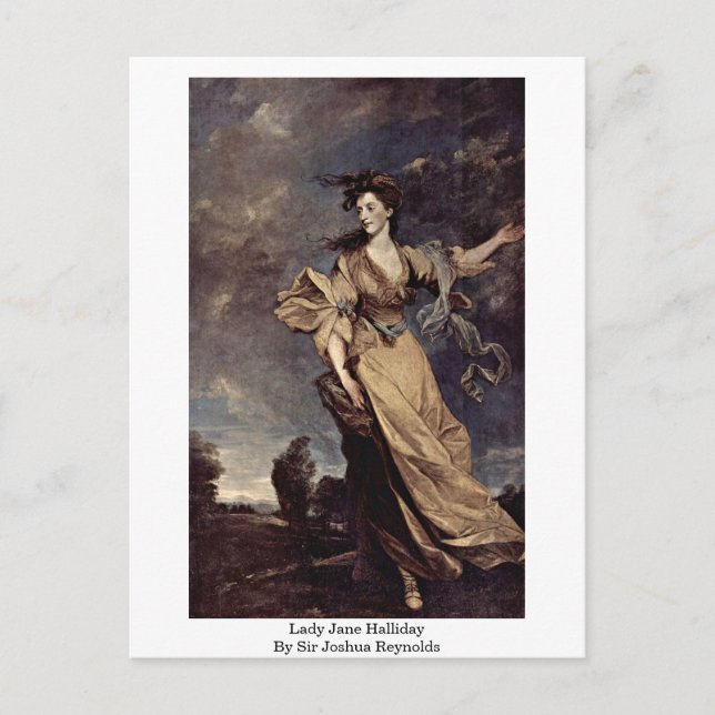 Lady Jane Halliday By Sir Joshua Reynolds Postcard (Front)