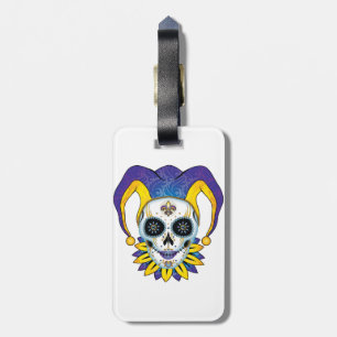 Lady Jester Skull Luggage Tag