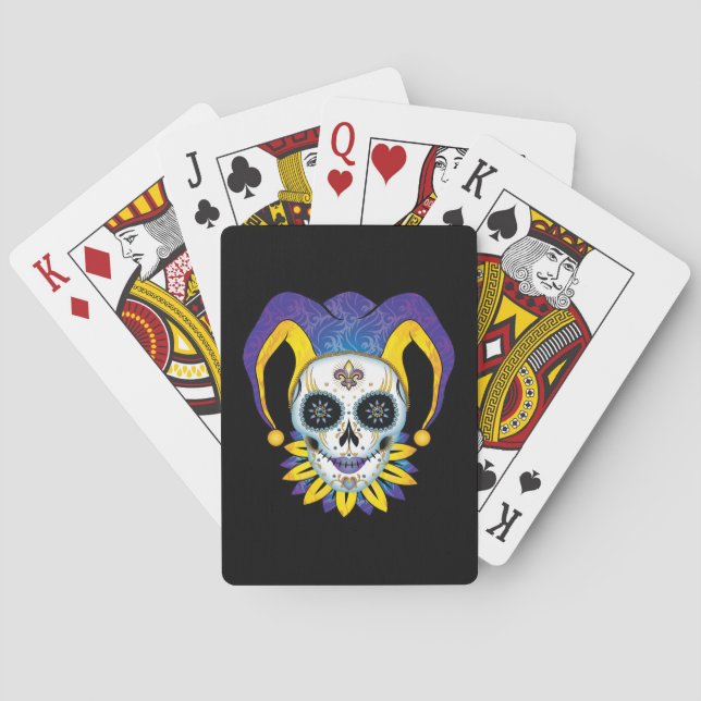 Lady Jester Skull Playing Cards (Back)