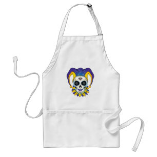 Lady Jester Skull Standard Apron