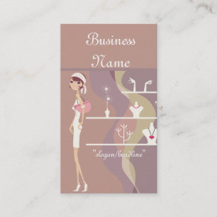 Lady Jewellery Shopping Design 2 Business Cards