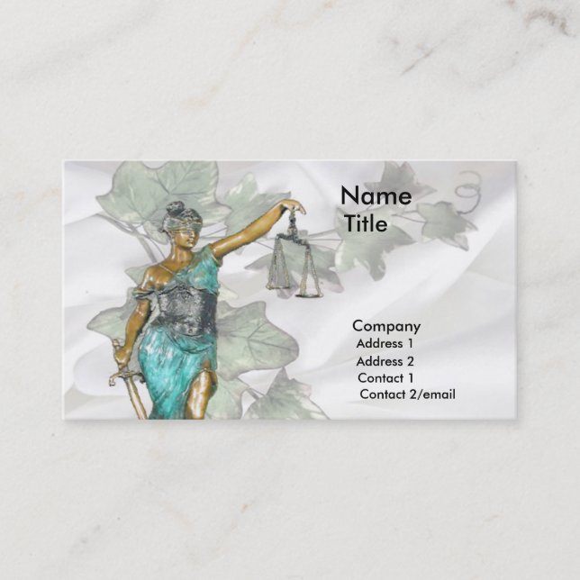 Lady Justice 1 Business Card (Front)