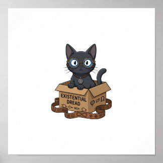 Lady Justice Black Cat Law Office Wall Poster