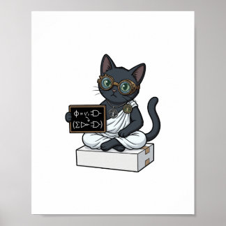 Lady Justice Black Cat Law Office Wall Poster