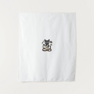 Lady Justice Black Cat Law Office Wall Poster Tapestry