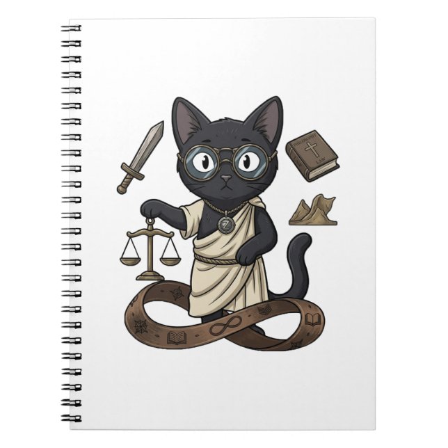 Lady Justice Black Cat Law School Journal (Front)