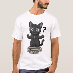Lady Justice Black Cat Philosophy & Law T-Shirt