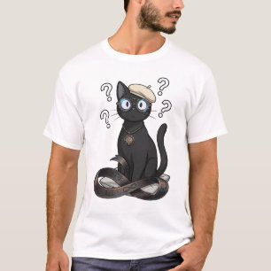 Lady Justice Black Cat Philosophy & Law T-Shirt