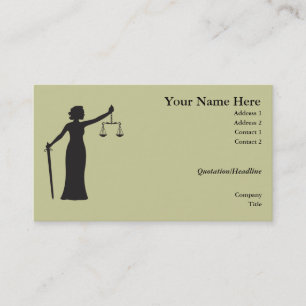 Lady Justice business card
