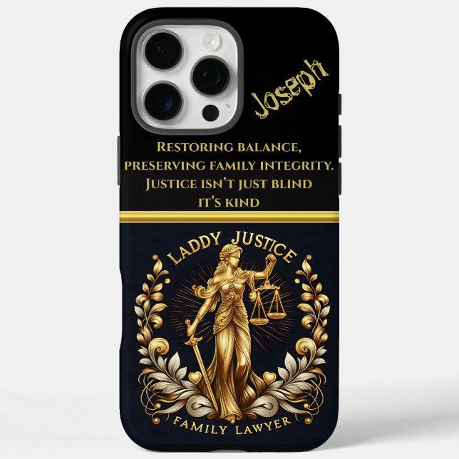 Lady Justice: Empowering Family Law Case-Mate iPhone Case (Back)