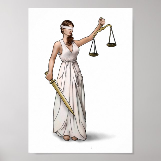 Lady Justice Illustration Poster (Front)