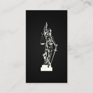Lady Justice Law   Black Mesh Background Appointment Card