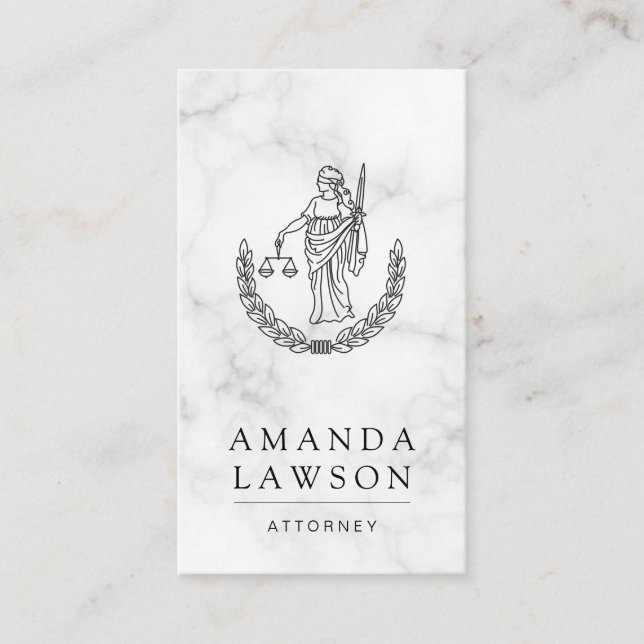 Lady | Justice | Lawyer Appointment Card (Front)