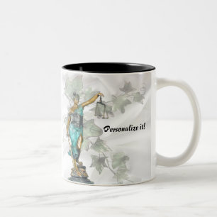 Lady Justice on Satin & Ivy-PERSONALIZE IT! Two-Tone Coffee Mug
