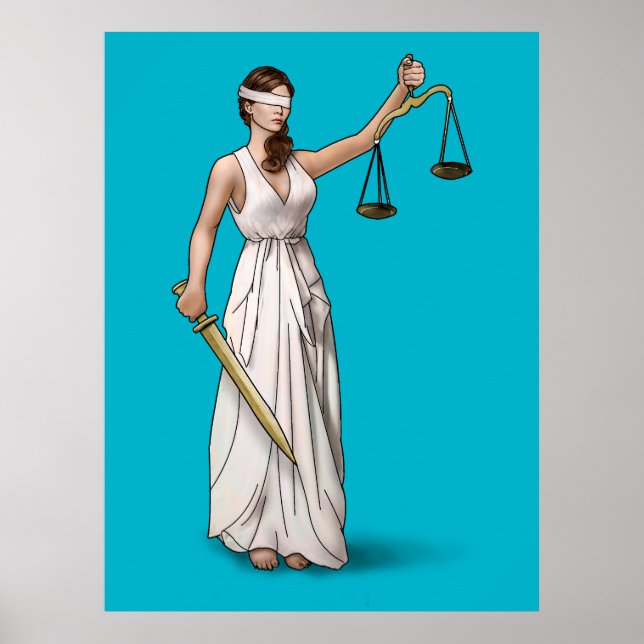 Lady Justice - Scuba Blue Poster (Front)