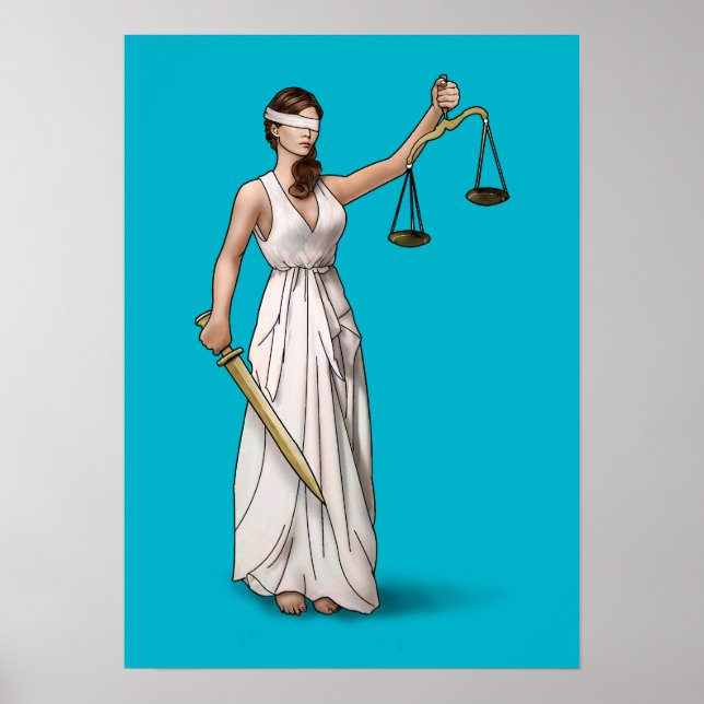 Lady Justice - Scuba Blue Poster (Front)