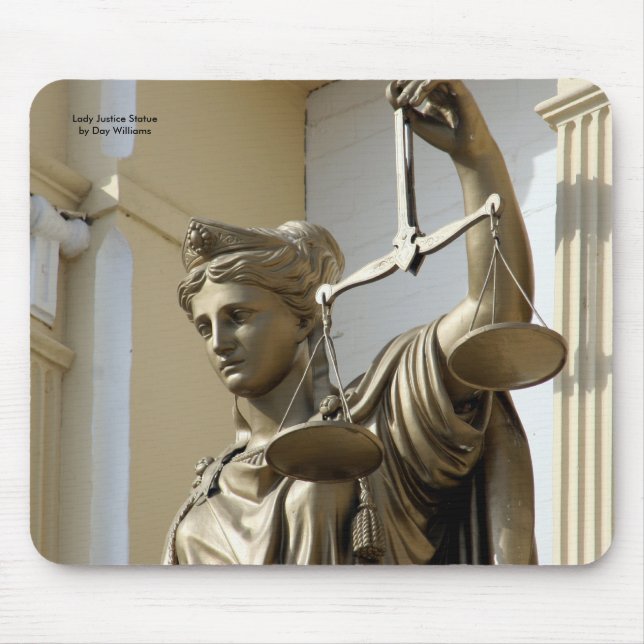 Lady Justice Statue, Virginia City, Nevada Mouse Mat (Front)