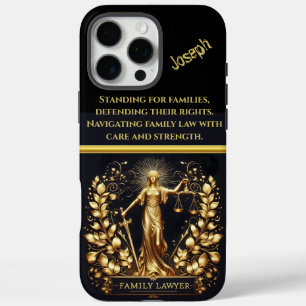 Lady Justice Symbolises Law and Family Rights iPhone 16 Pro Max Case