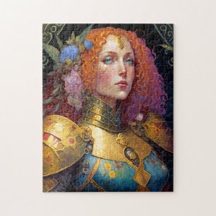 Lady Knight Warrior Armour Fantasy Art Jigsaw Puzzle