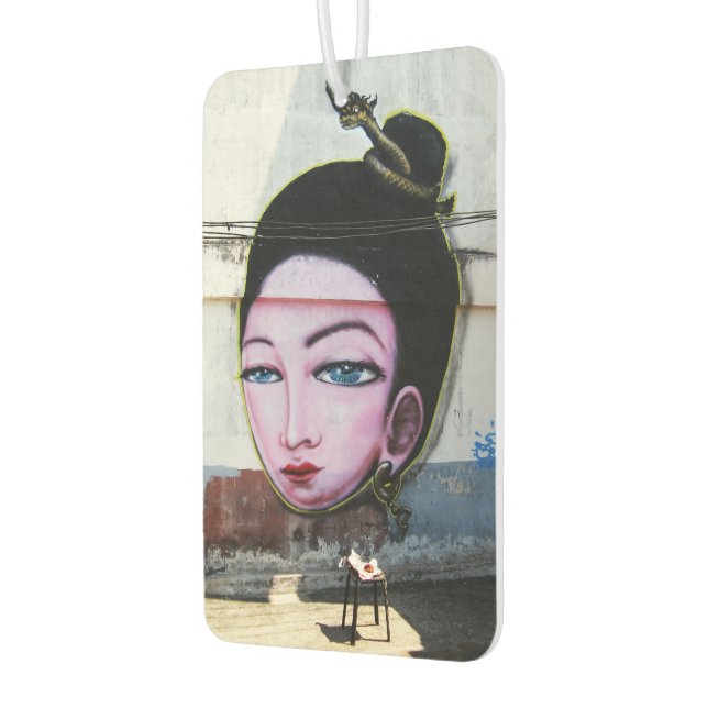 Lady Lao Graffiti Street Art Car Air Freshener (Left)