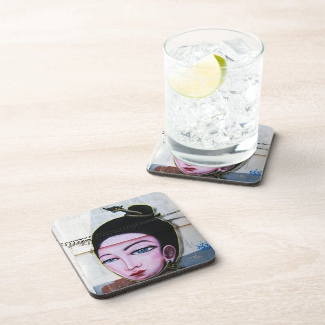 Lady Lao Graffiti Street Art Coaster (Right Side)