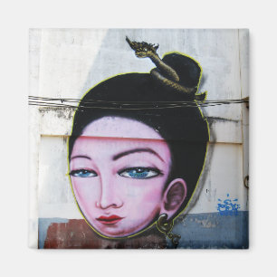 Lady Lao Graffiti Street Art Magnet