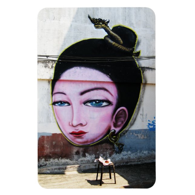 Lady Lao Graffiti Street Art Magnet (Vertical)