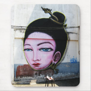Lady Lao Graffiti Street Art Mouse Mat