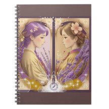 Lady Lavender Gold & Lady Sakura Gold Stationery