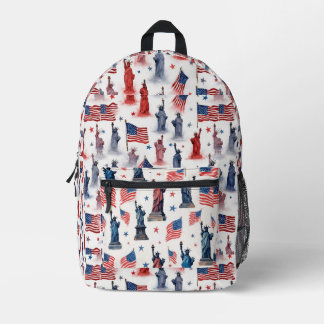 Lady Liberty 1 Printed Backpack