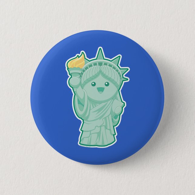 Lady Liberty 6 Cm Round Badge (Front)