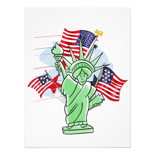 Lady Liberty and Old Glory Photo Print (Front)